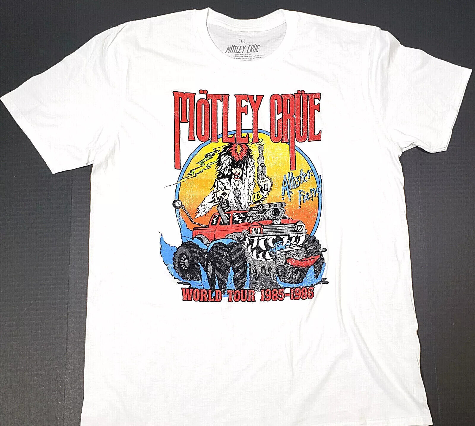 HOT SALE Motley Crue Allister Fiend World Tour 85-86 New T-Shirt