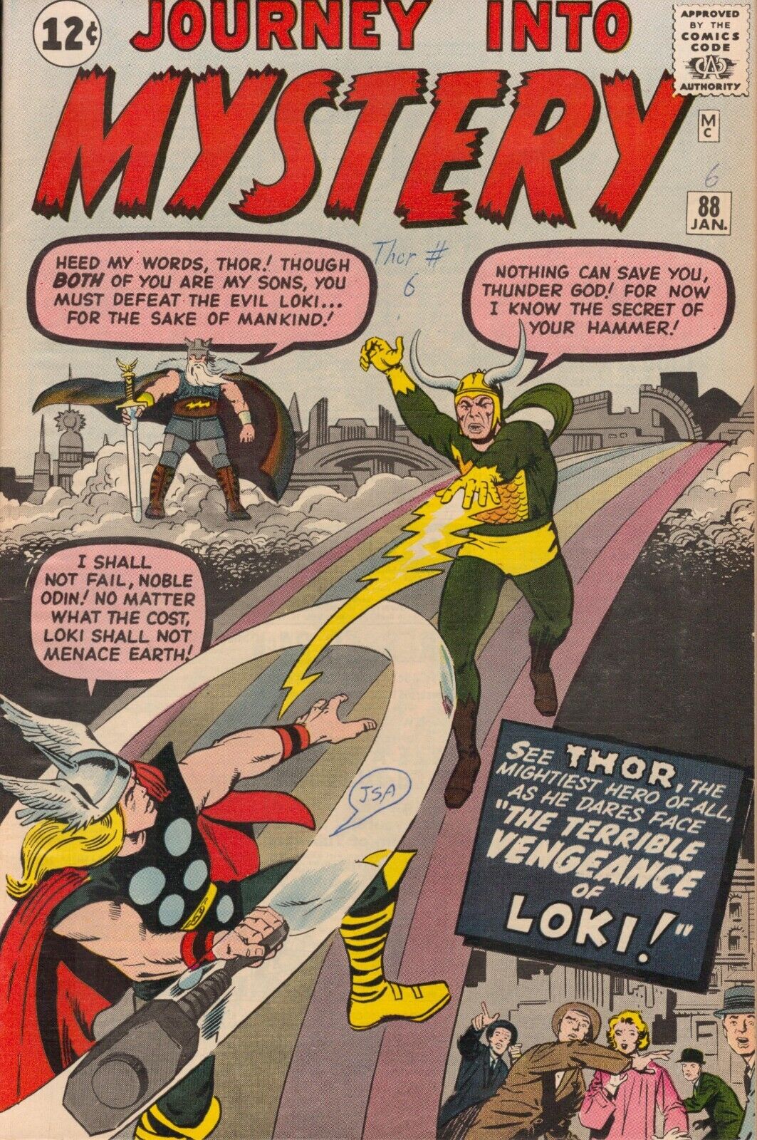 48036: Marvel Comics JOURNEY INTO MYSTERY: 2ND APP LOKI MISSING BACKUP STORY #88