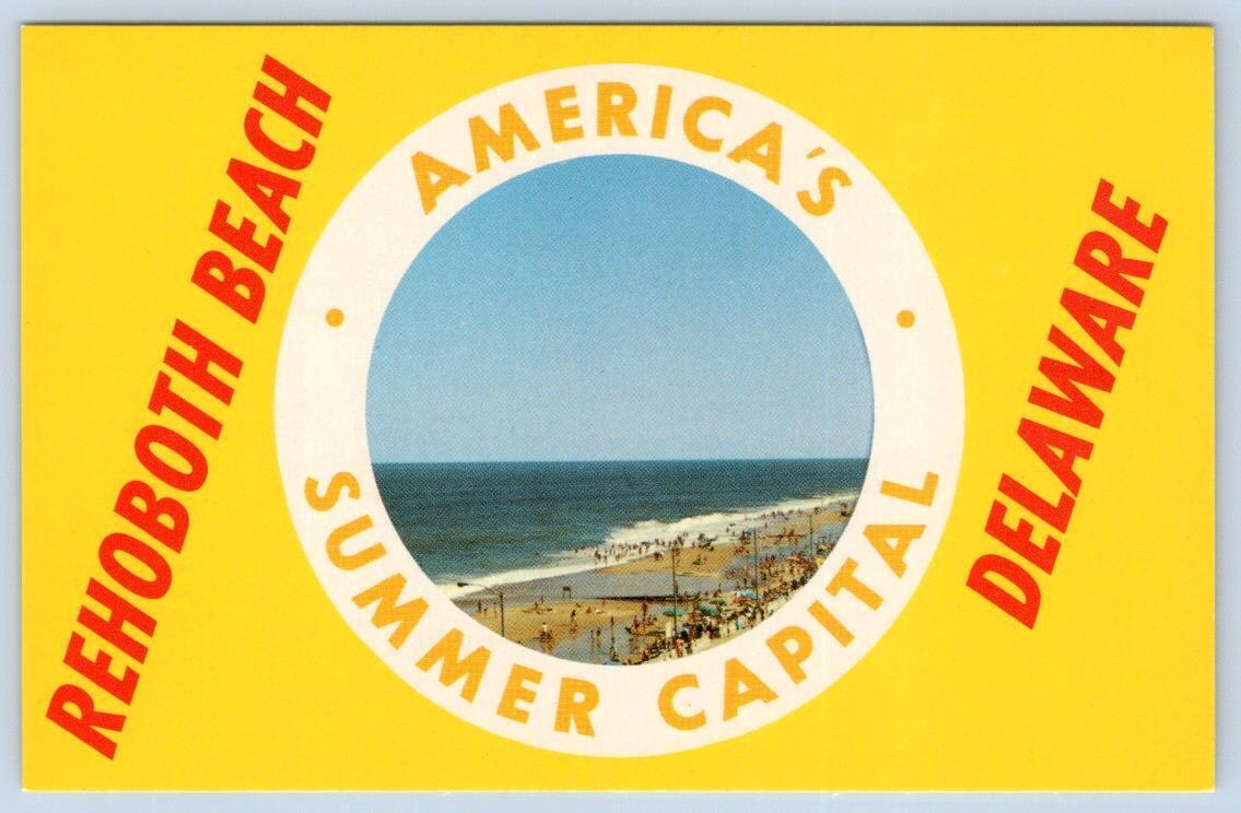 1960-70's REHOBOTH BEACH DELAWARE AMERICA'S SUMMER CAPITAL POSTCARD
