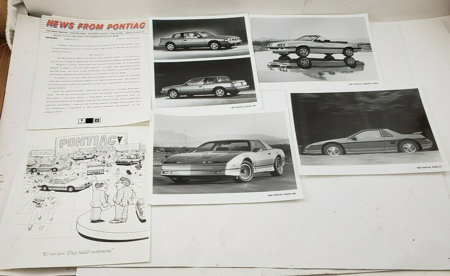 1985 Pontiac St. Paul Minneapolis Auto Show Material 85 Grand Am Trans Am 
