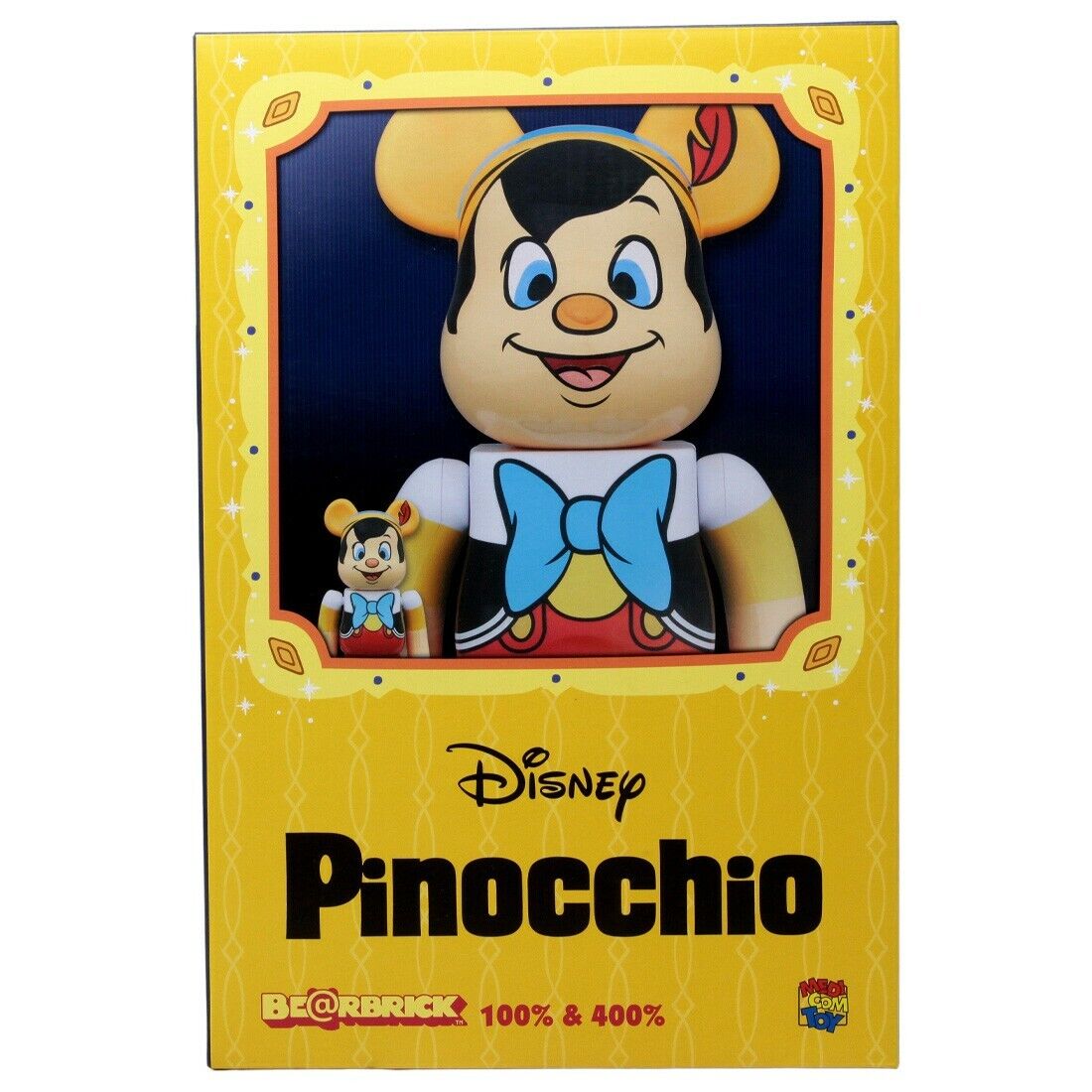 Medicom BE＠RBRICK Disney Pinocchio 100% 400% Bearbrick Figure Set