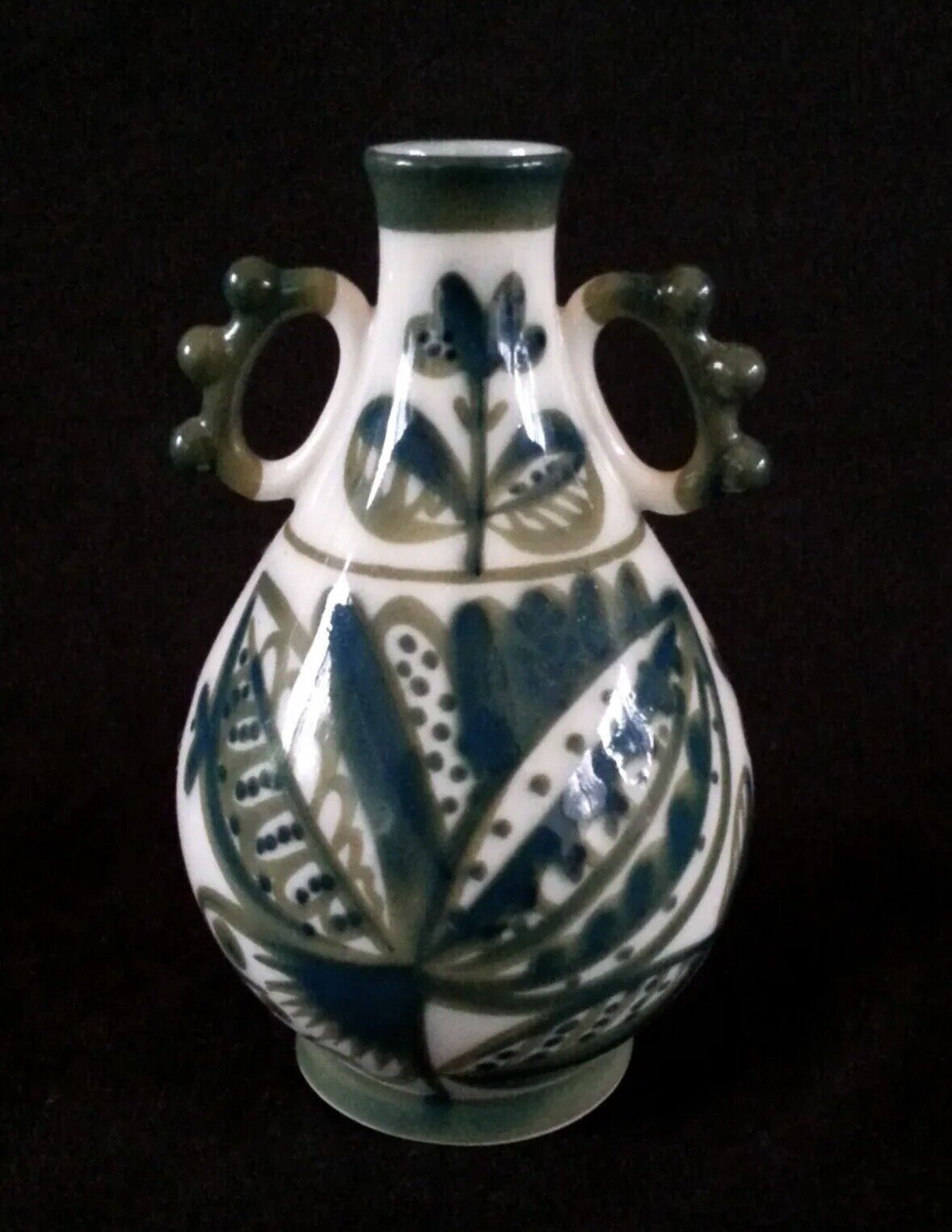 LFZ Porcelain Hand Painted Lomonosov Vase CACTUS Multi-Color Vintage Rare Russia