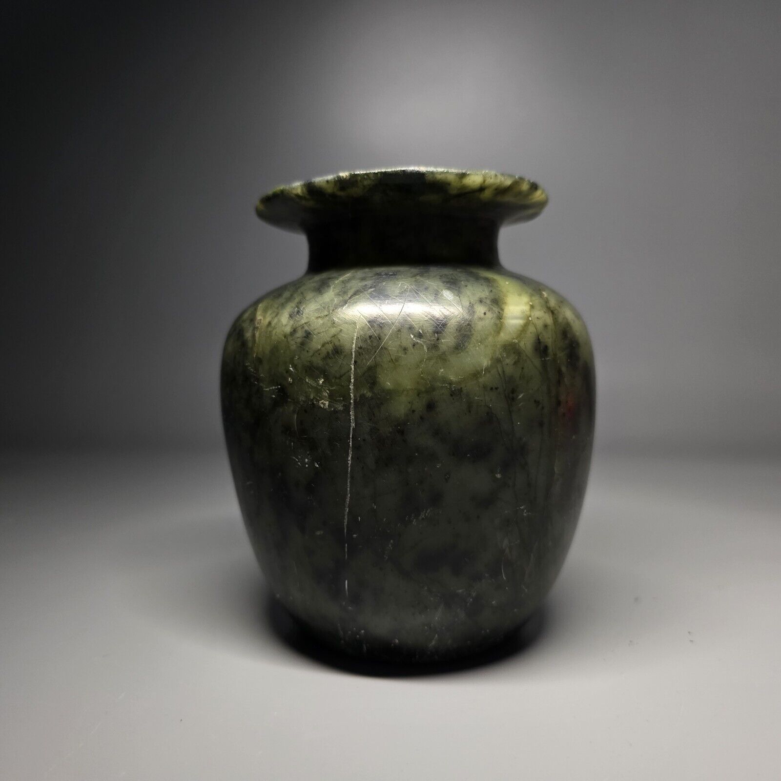 AN IMPORTANT AND UNIQUE PROBABLY EGYPTIAN STONE VASE.