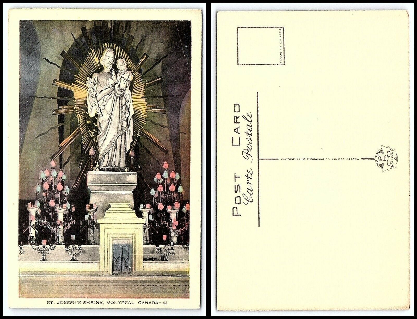 CANADA Postcard - Montreal, St Joseph's Shrine L52