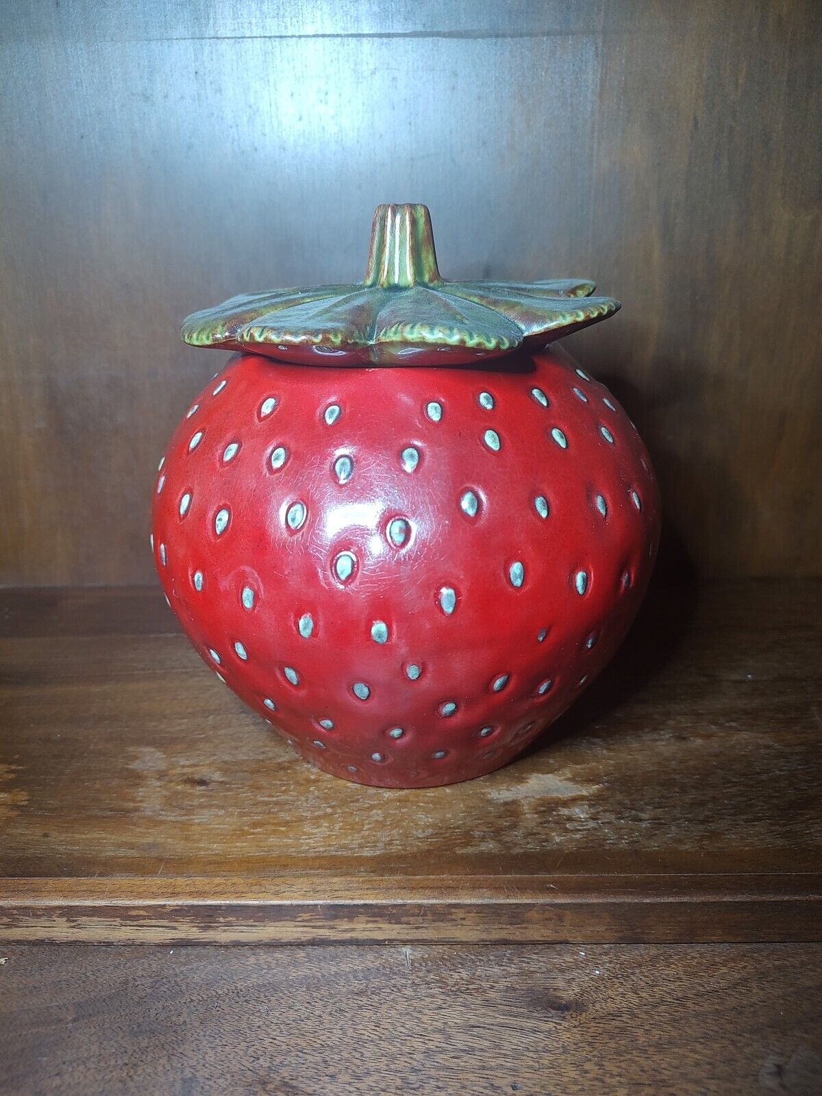 Vintage Strawberry Cookie Jar A9\