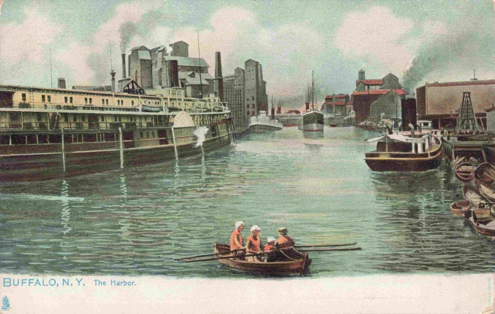 Scarce 1905 Buffalo New York Harbor Raphael Tuck #2037 Unused Vintage Postcard