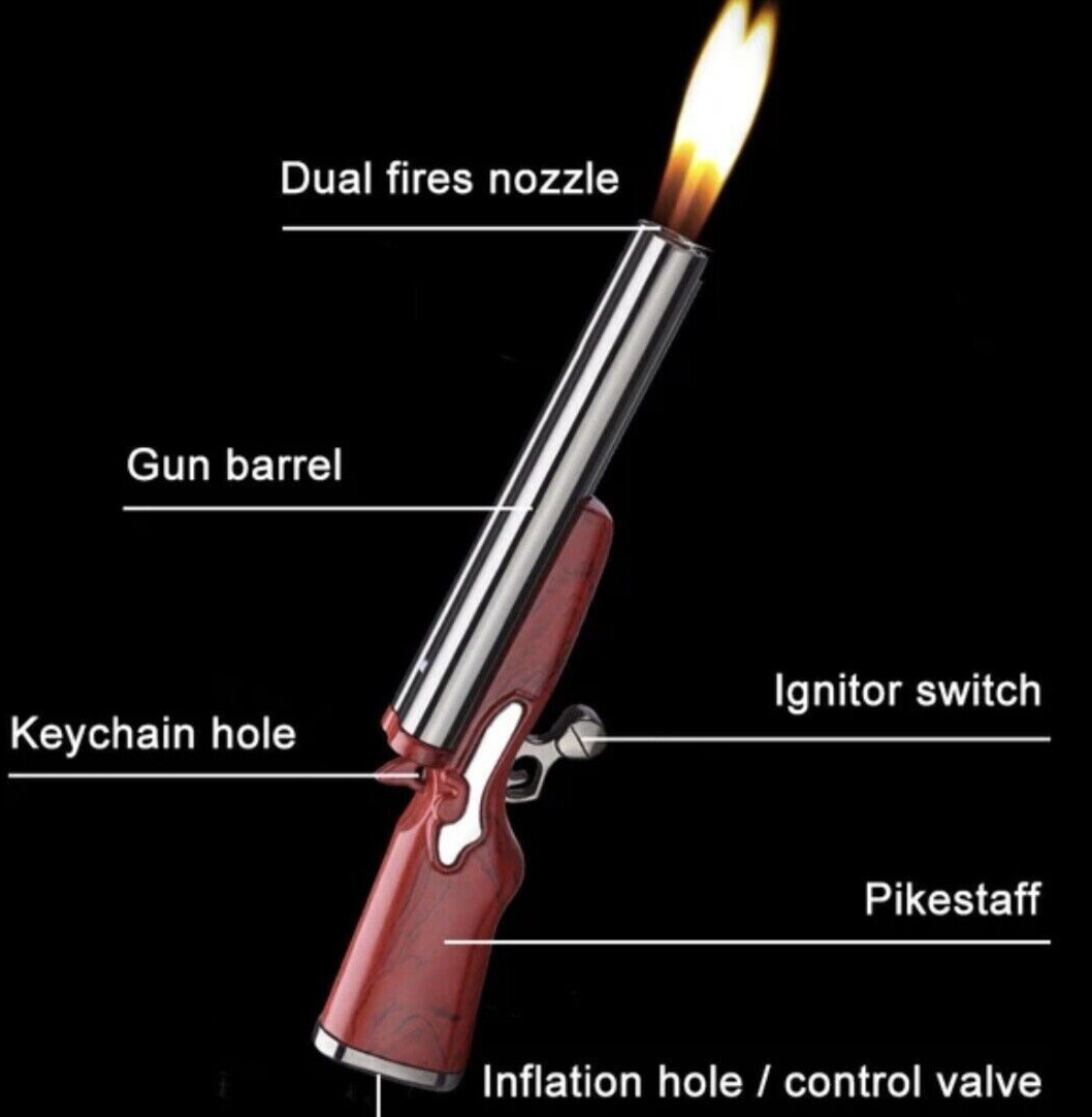Unleash the Double Barrel Shotgun Style Pocket Size Dual Flame Butane Lighter