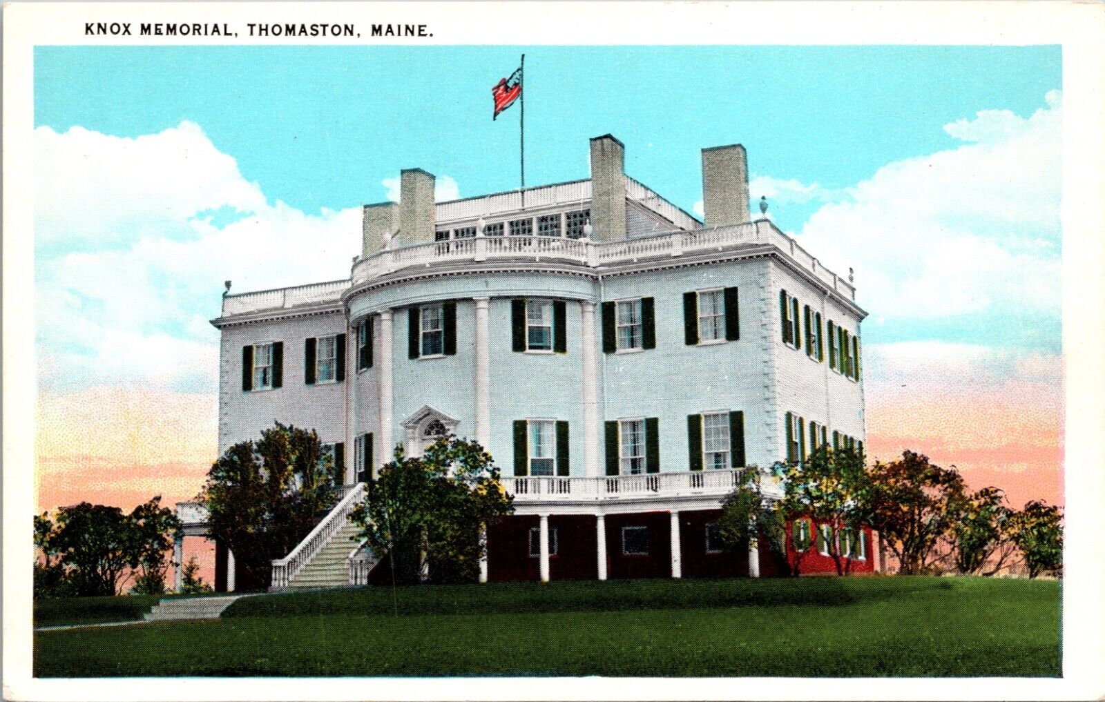 Knox Memorial Thomaston Maine ME Vintage Postcard L1