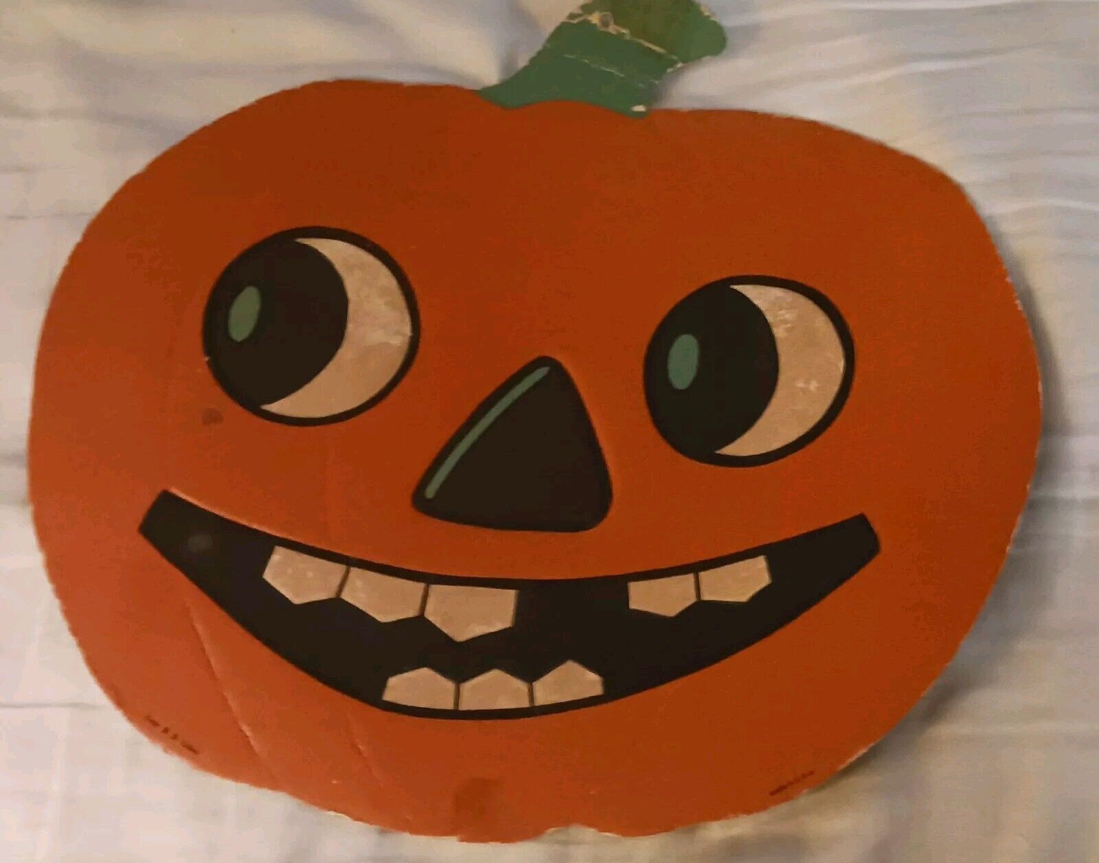  Vintage H E Luhrs Halloween Pumpkin Embossed  Die Cut
