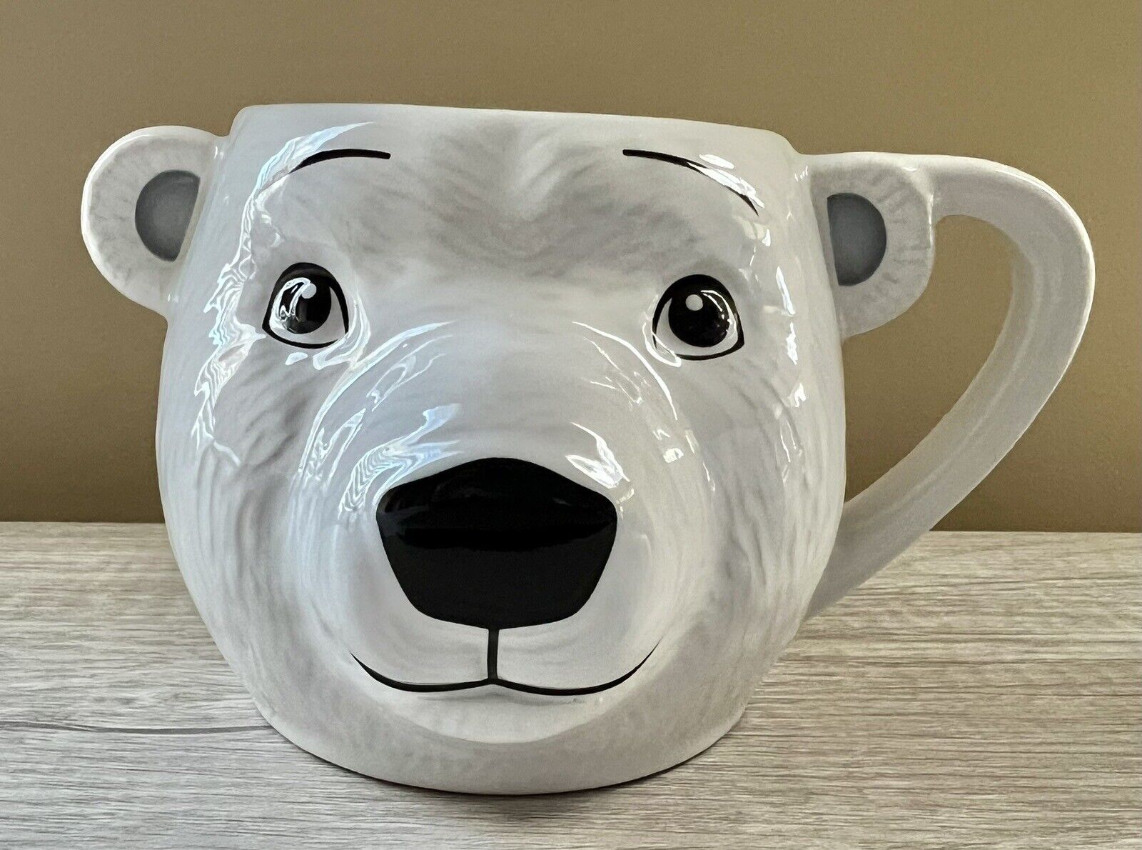 Vintage Coca-Cola Polar Bear Head Oversized Ceramic Mug Coffee Cup 3D