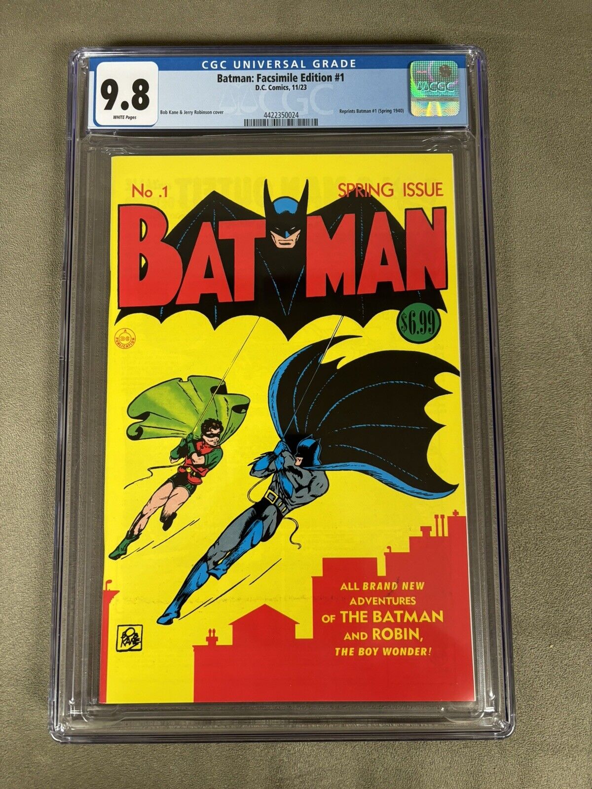 Batman: Facsimile Edition 1 CGC 9.8 Reprints Batman #1 (Spring 1940)