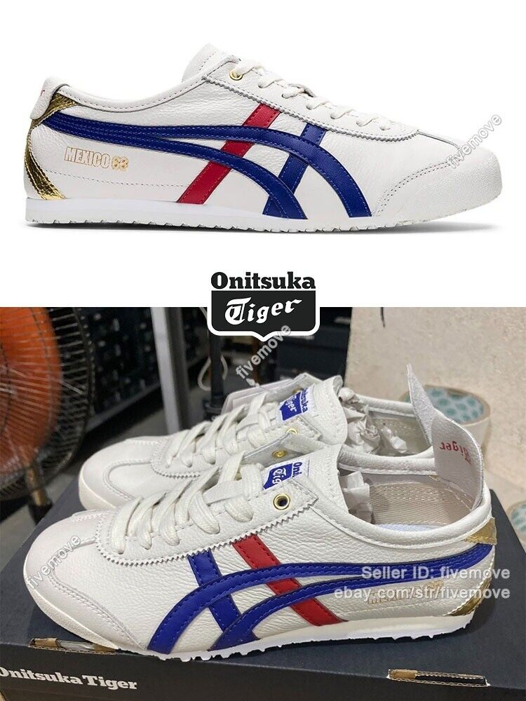 Vintage Onitsuka Tiger MEXICO 66 D507L-0152 Sneakers NEW White/Dark Blue Unisex