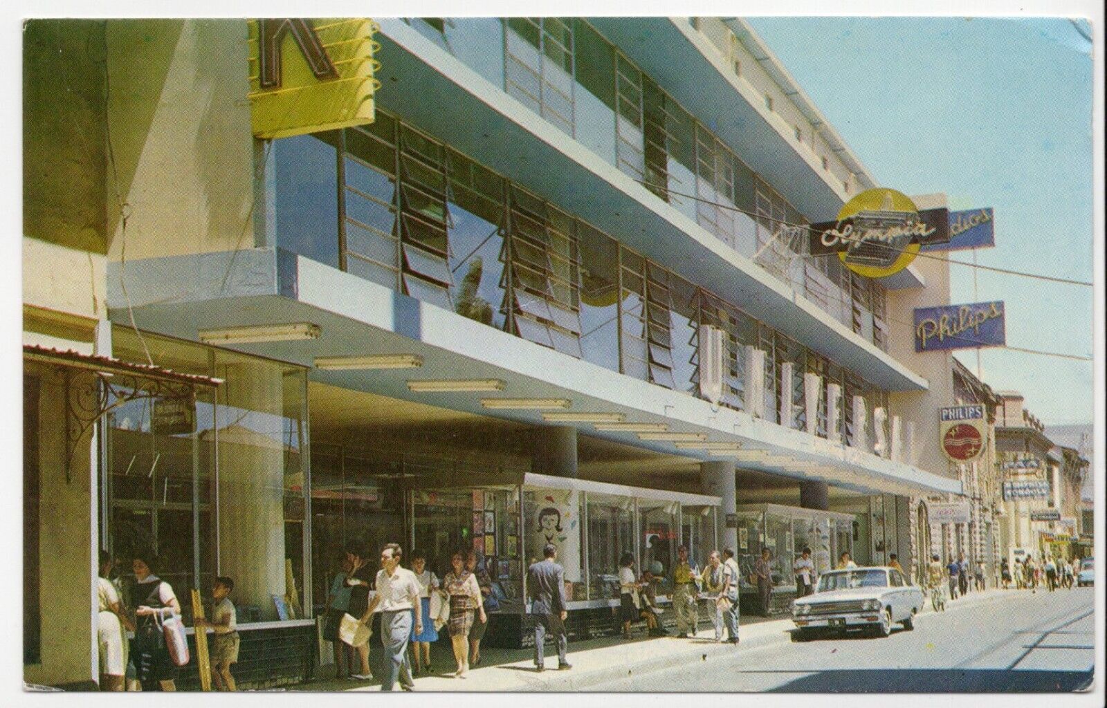 Street View  Central San Jose Costa Rica 1967 Posted Photochrome Postcard