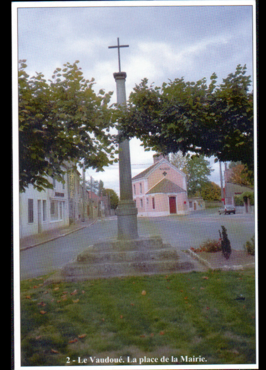 LE VAUDOUE (77) Commerce PATISSIER-CONFEISER, TOWN HALL & CALVARY in 1994