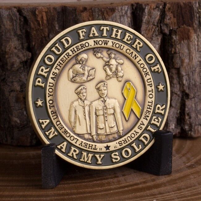 US Army Dad Challenge Coin - Proud Father of an Army Soldier