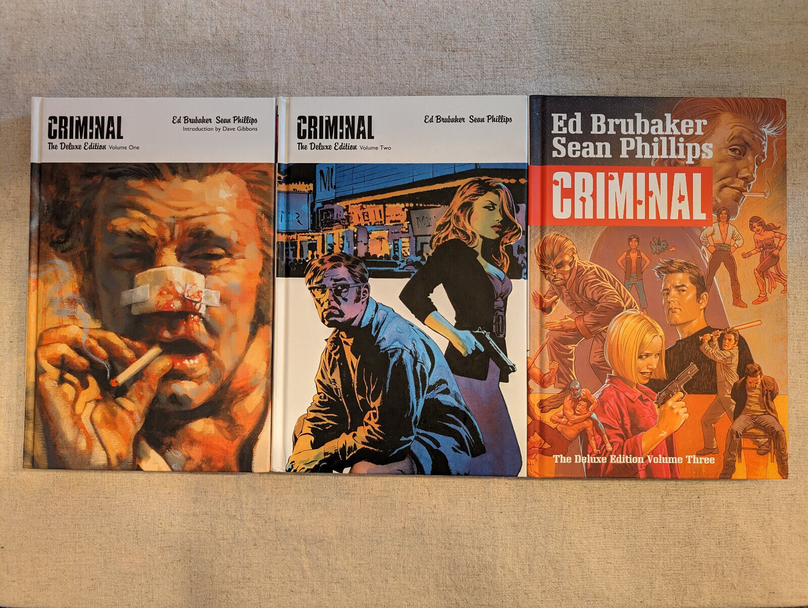 Criminal Volumes 1, 2, 3 Complete Deluxe Hardcover SET 1-3 Ed Brubaker Phillips