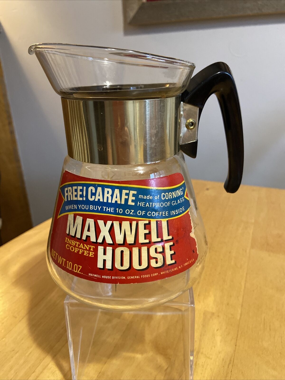 VTG Maxwell House Instant Coffee Pot 10 oz Atomic Stars  New