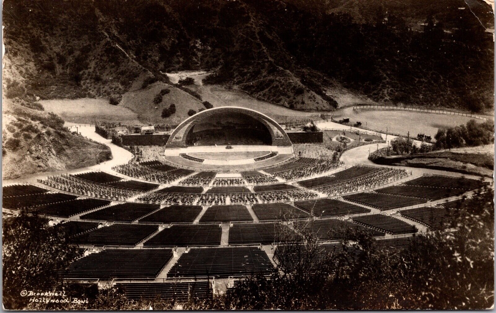 Four Real Photo Postcards Hollywood Bowl in Hollywood, California~3727