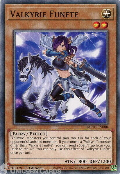 MP20-EN088 Valkyrie Funfte Common 1st Edition Mint Yu-Gi-Oh Card