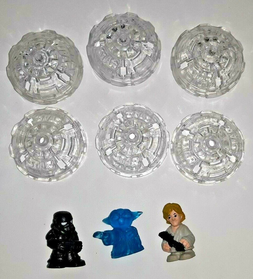 Set of 3 Star Wars Squinkies and balls  loose, pre-owned