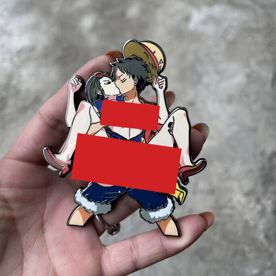 ONE PIECE Luffy / Nico·Robin Enamel Pin Metal Badge Figure Anime - 3.4\
