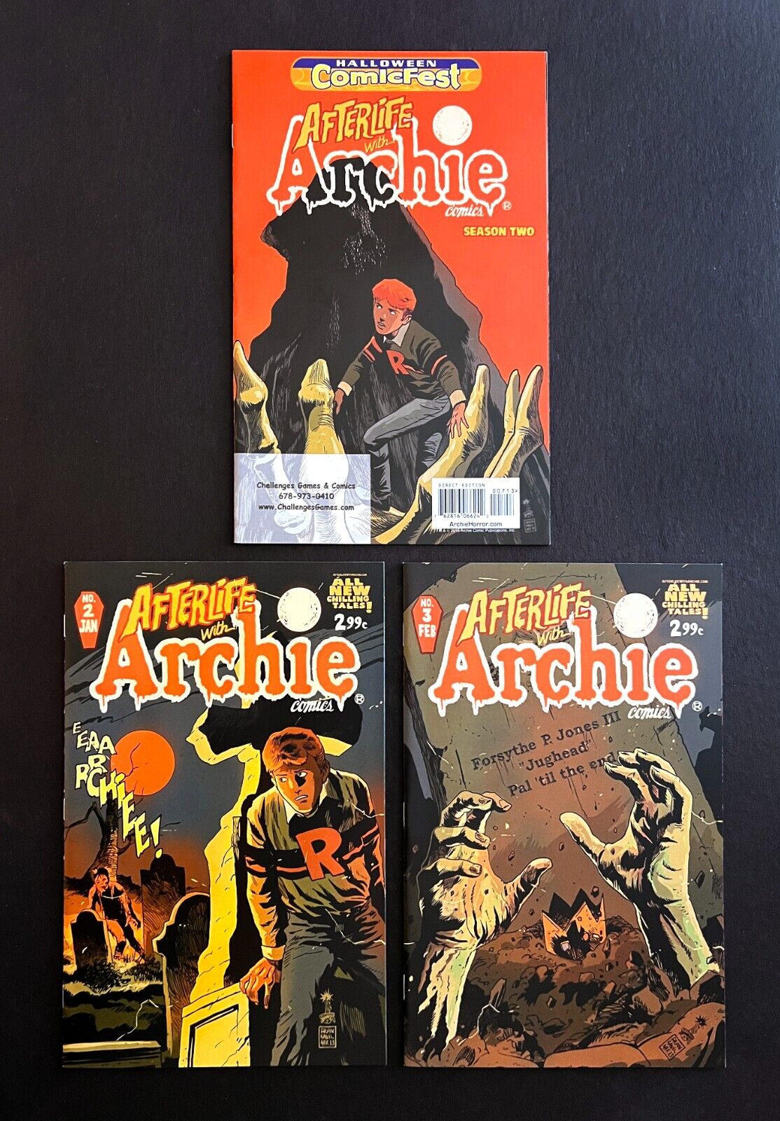 AFTERLIFE WITH ARCHIE #1 (Comicfest), 2, 3 Lot Hi-Grade Archie Horror 2014
