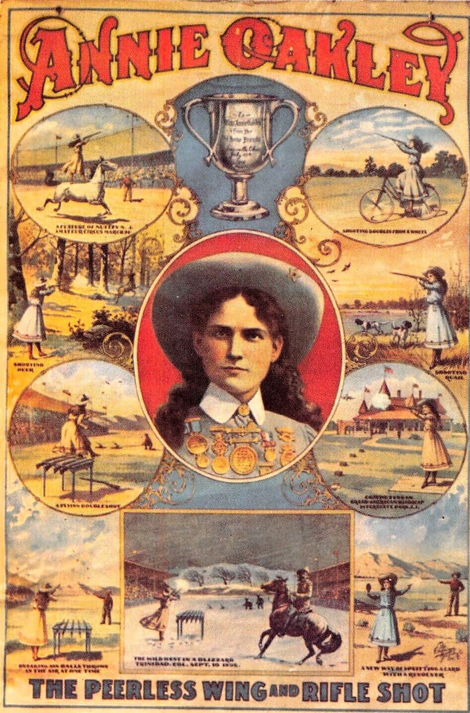 Annie Oakley Vintage Western Cowgirl Collage Art Photos Fridge Magnet 2x3
