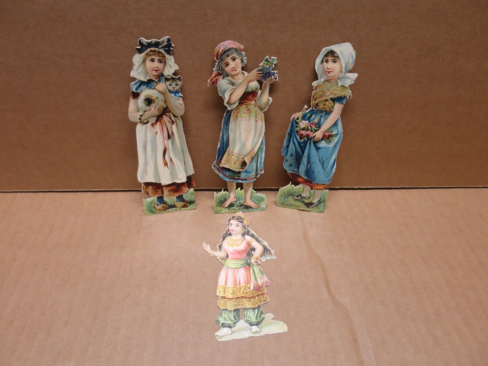 Set of 4 Chrome Cutouts Kids Regional Gypsy Costumes