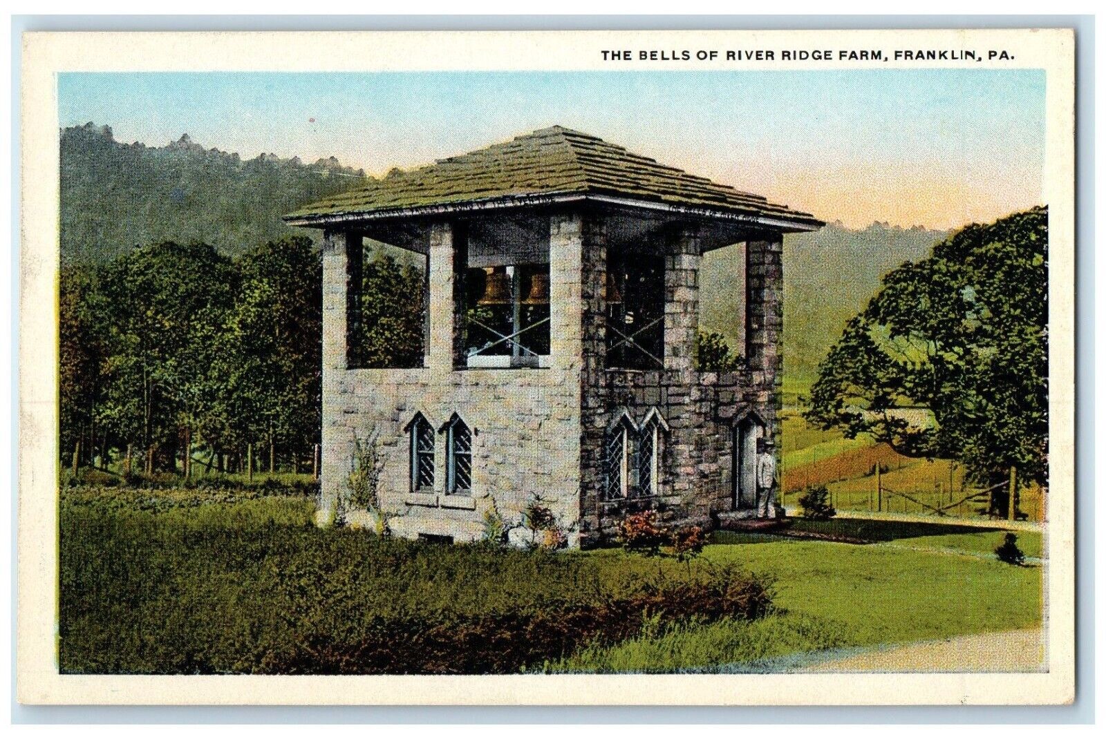c1920 Bells River Ridge Farm Exterior Building Franklin Pennsylvania PA Postcard