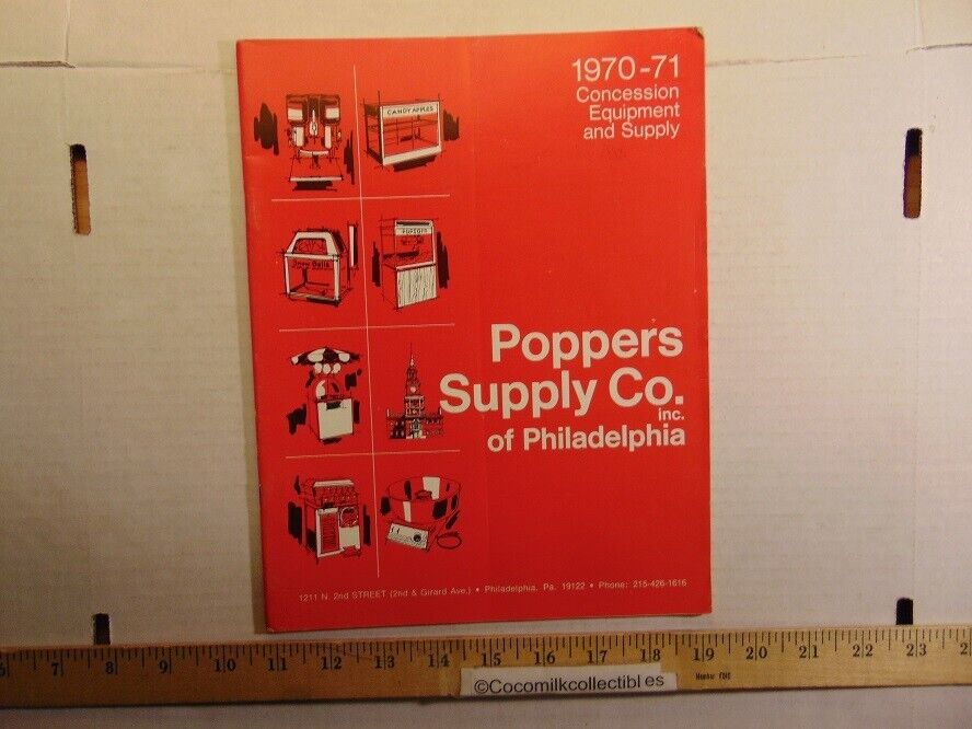 Vintage 1970-71 Poppers Supply Co Of Philadelphia Concession & Supply Catalog