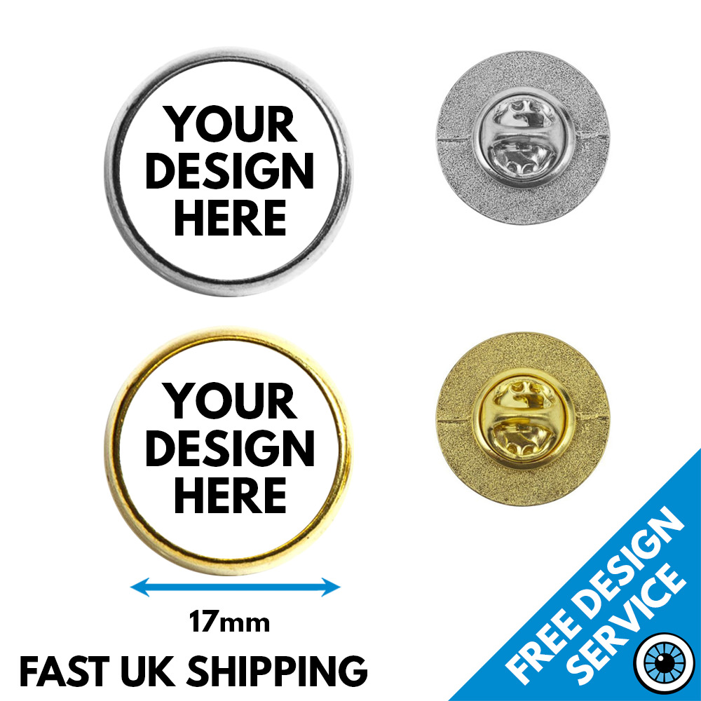 Custom Printed Lapel Pins • Bespoke Personalised Pin Badges Logo Image Badge