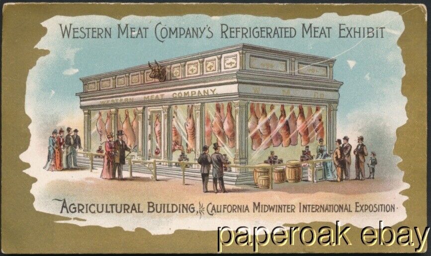 1894 California Midwinter International Expo Western Meat Exhibit Trade Card