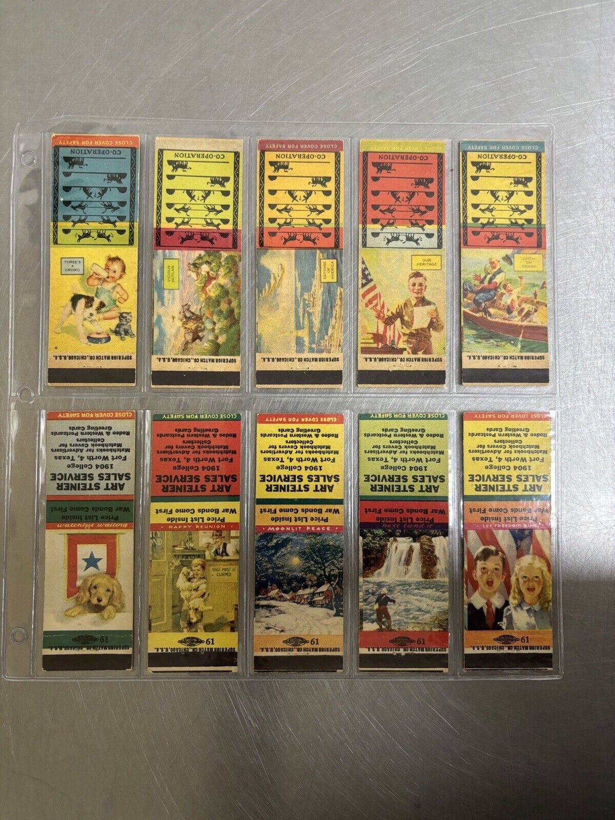 Advertising Matchbook Covers-10 Different