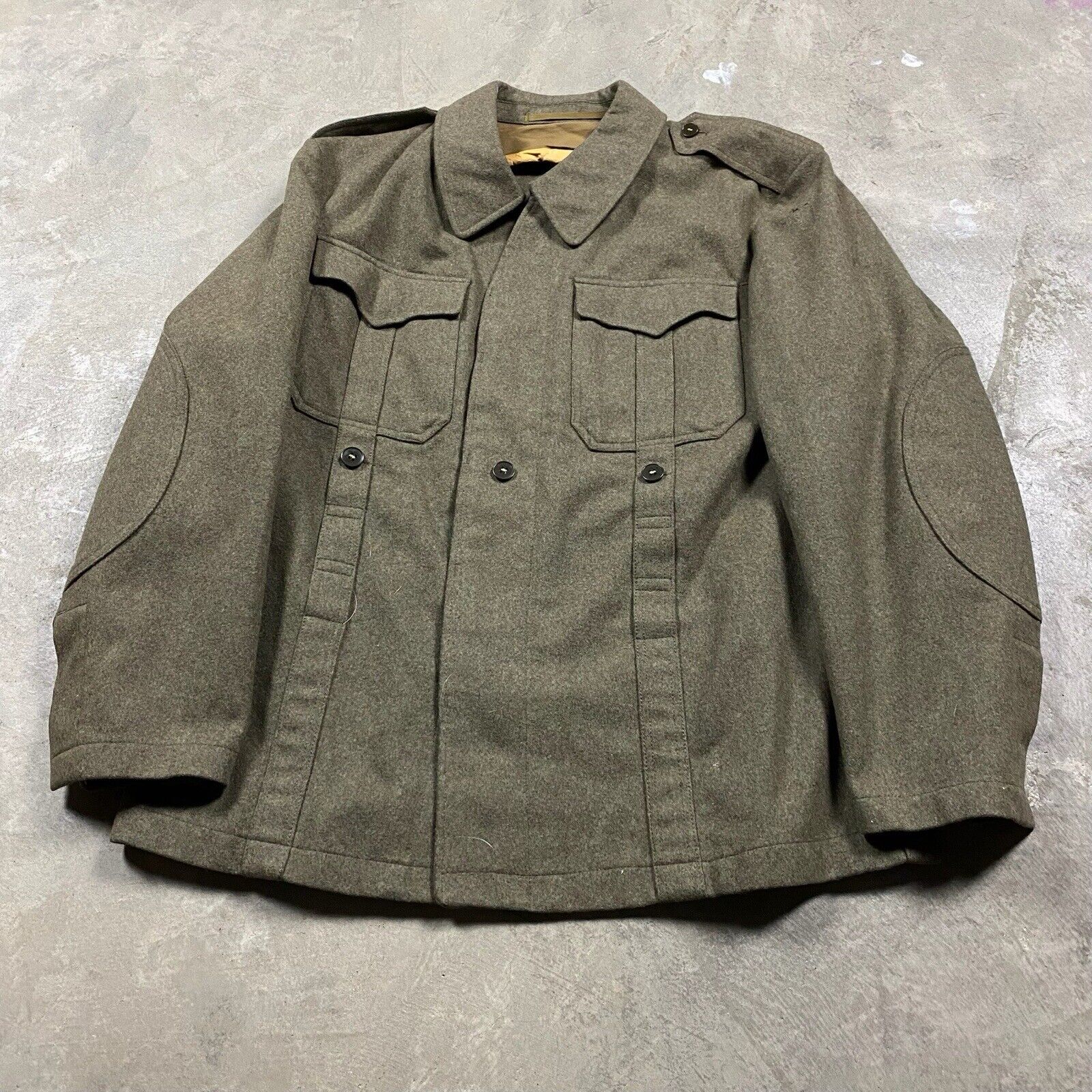 Vintage West German Wool Field Uniform Jacket Shirt M 60s 1st Model Bundeswehr
