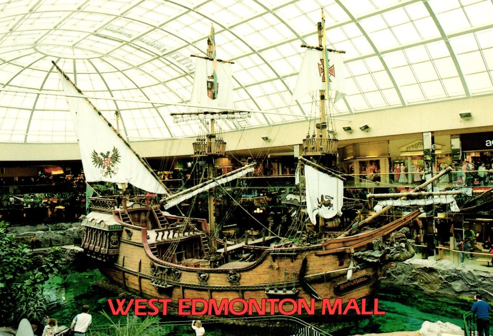 Galleon West Edmonton Mall Alberta Canada Postcard