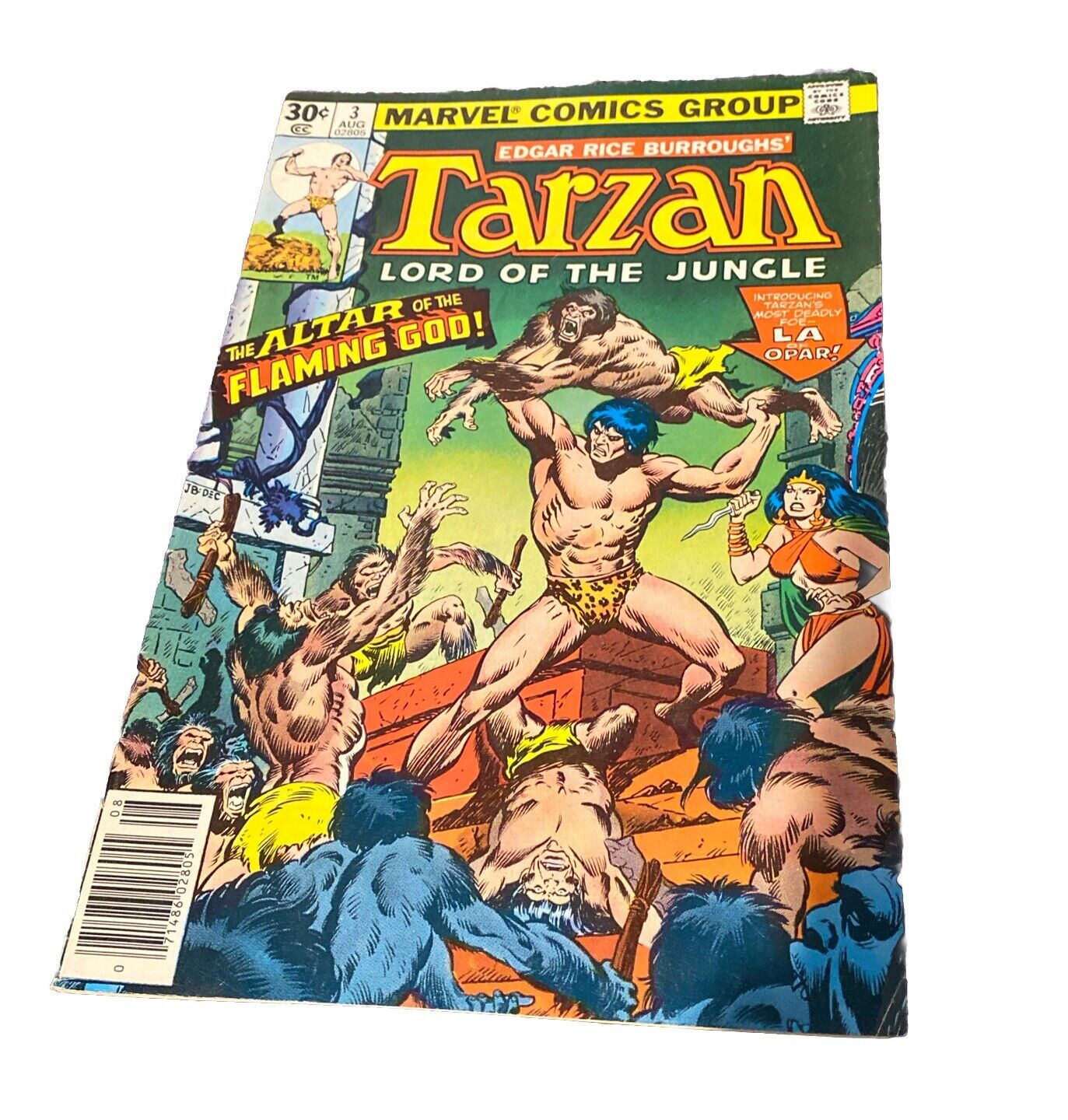 Tarzan Lord of the Jungle # 3 August 1977 Marvel Vintage Bronze Era
