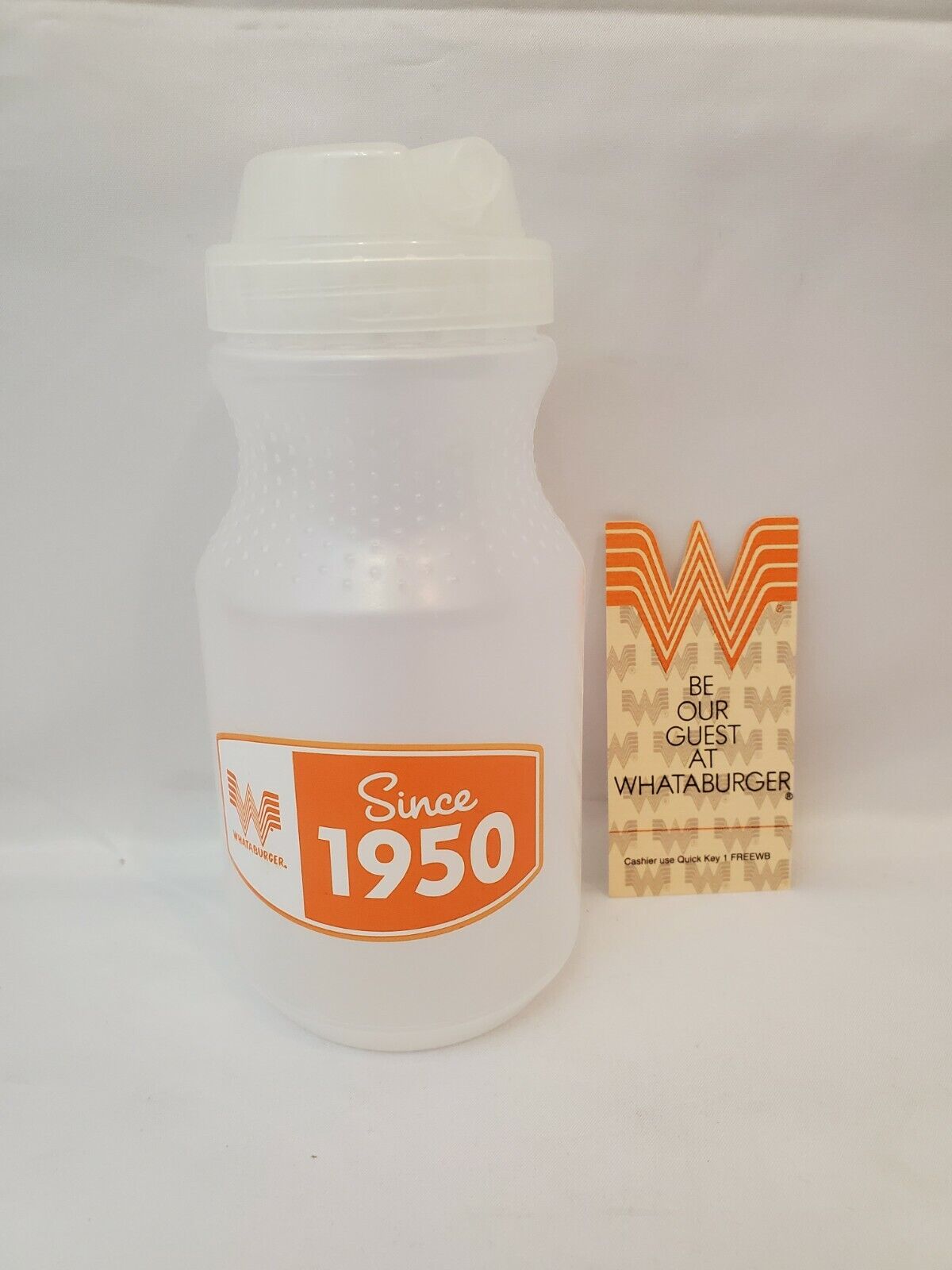 Vintage 2008 Promo Whataburger Water Bottle with Original Offer Card ~Rare Find