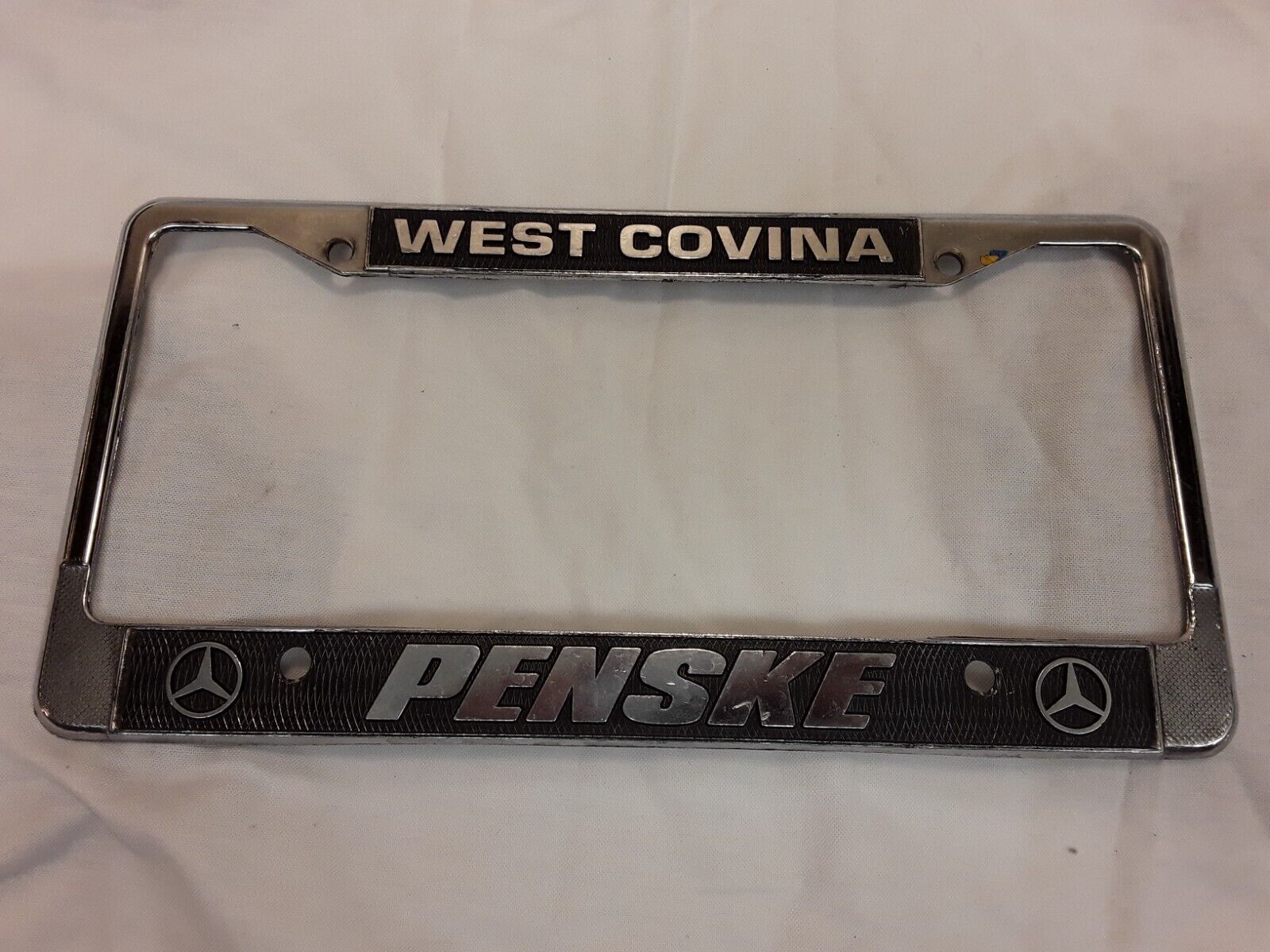 West Covina Penske Mercedes California Car Dealership Metal License Plate Frame 