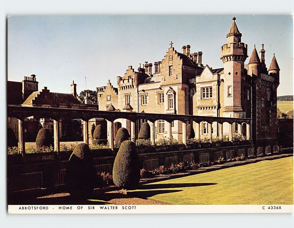 Postcard Abbotsford, Home Of Sir Walter Scott, Melrose, Scotland