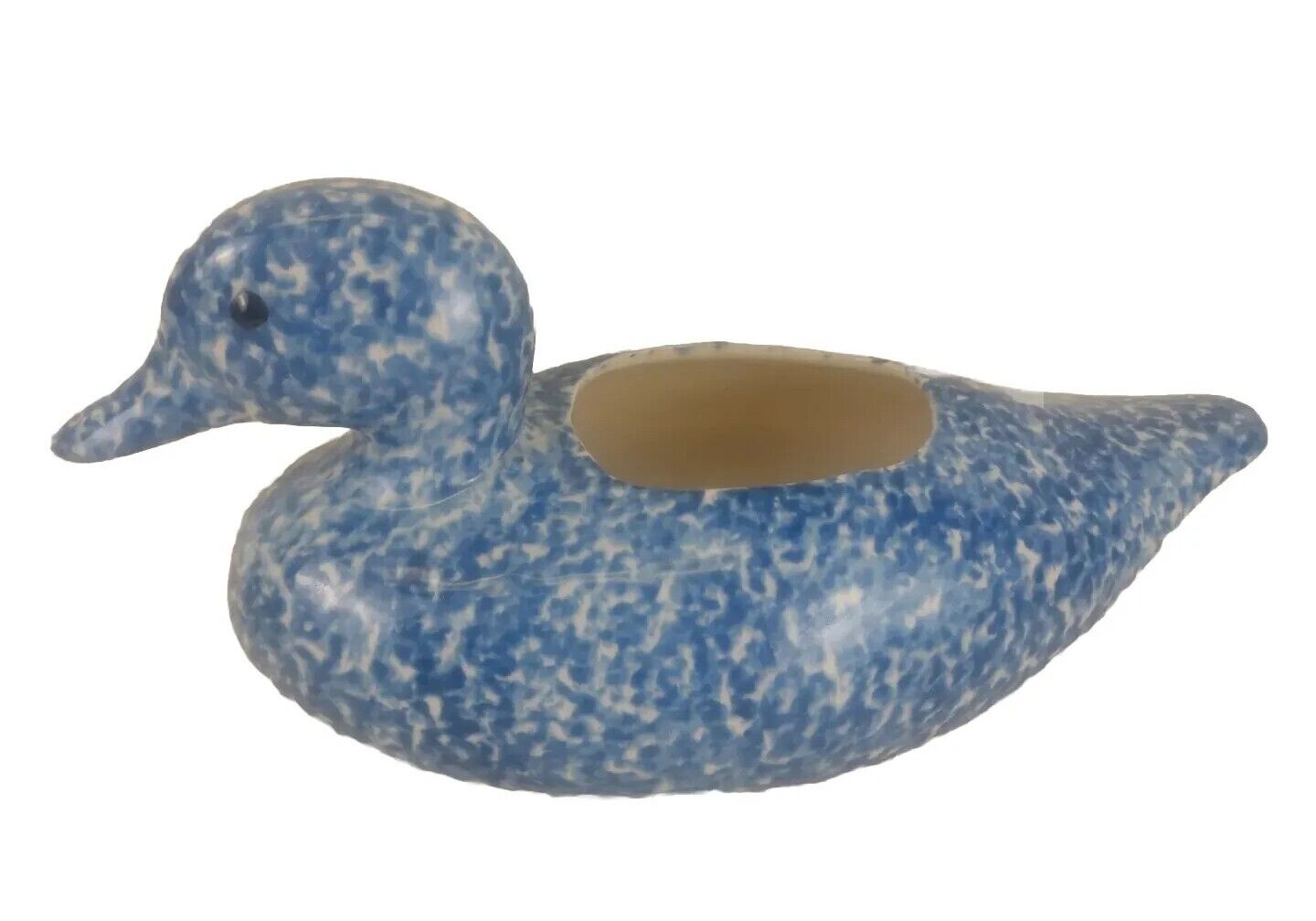 Vintage Duck Planter Ceramic Blue Spongewear Farmhouse Decoration Country 