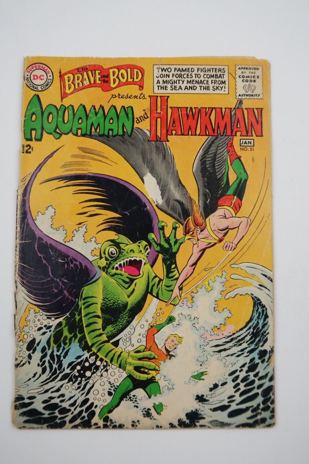 Brave and the Bold #51 1st Team-Up Aquaman & Hawkman Silver Age 1963 DC 1.0-1.8