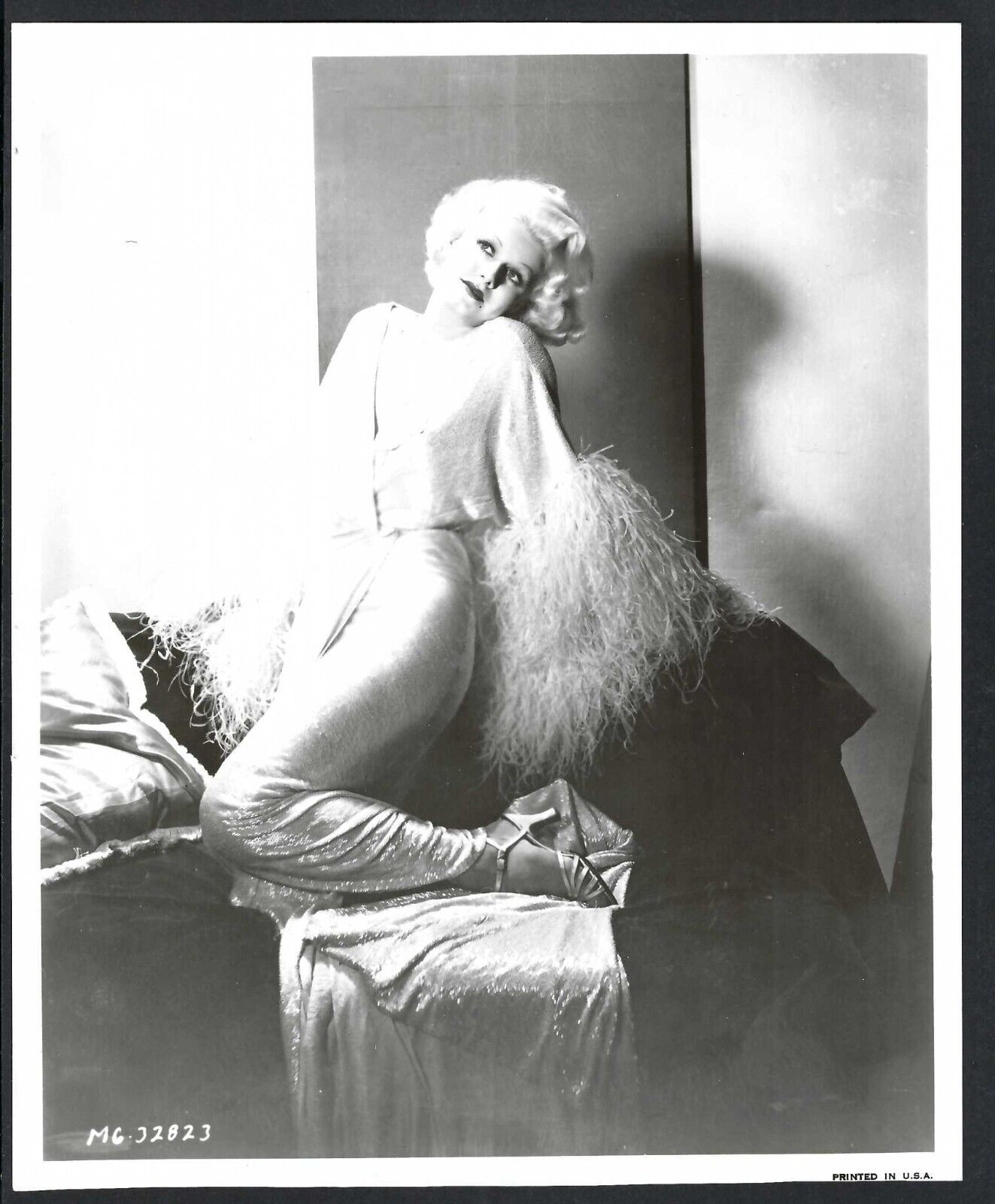 HOLLYWOOD ACTRESS JEAN HARLOW ALLURING POSE VTG ORIG PHOTO