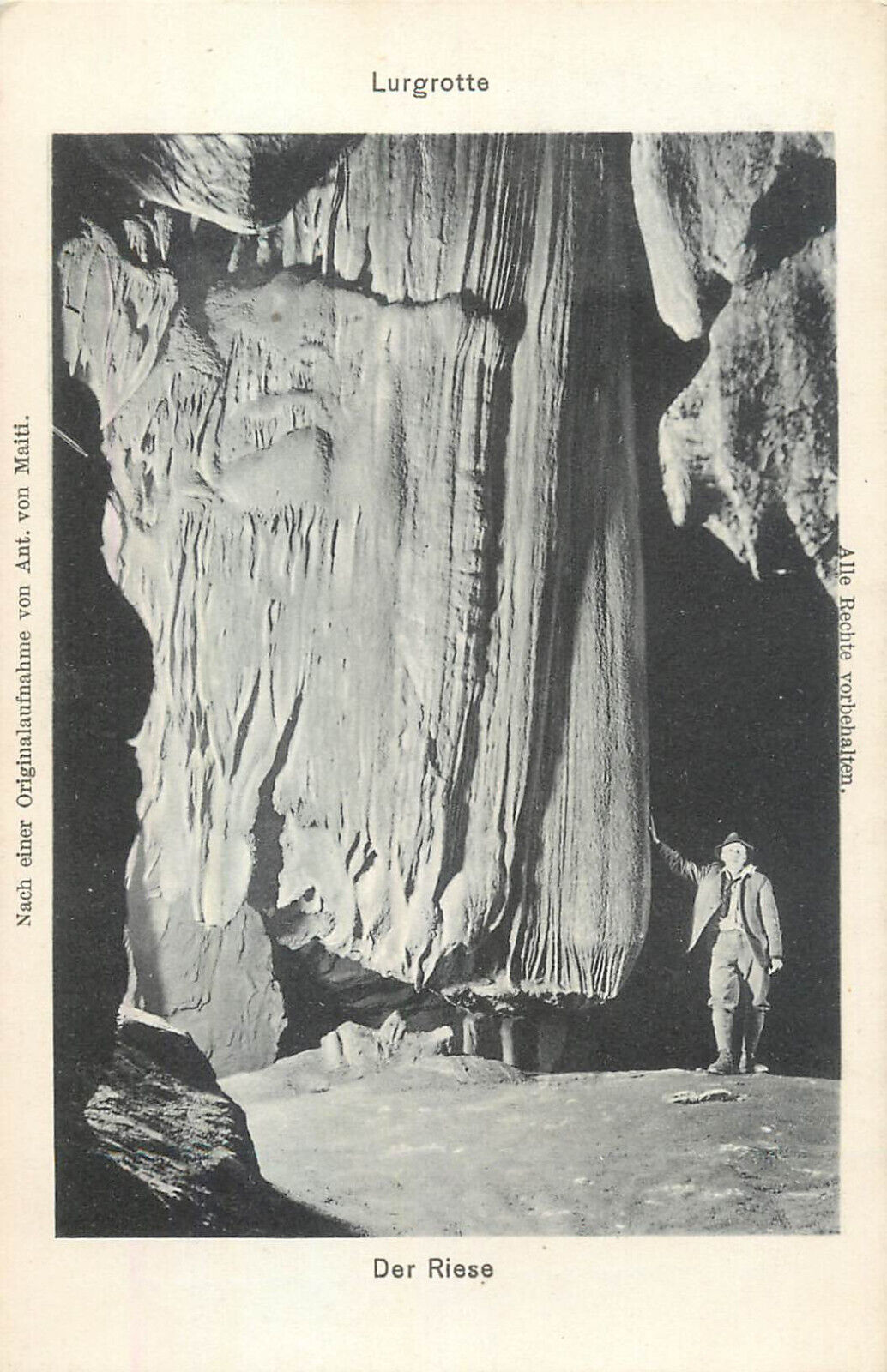 Speleology postcard cave interior Lurgrotte bei Semriach Der Riese Austria 1909
