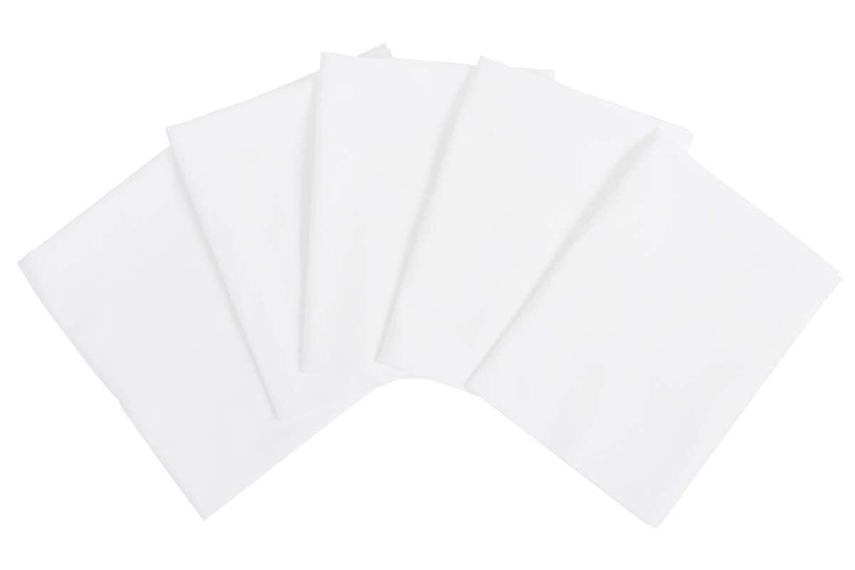 Tenugui (KOMESICHI) White Plain Tenugui Special Oka Fabric Set of 5 Approx. 36 x