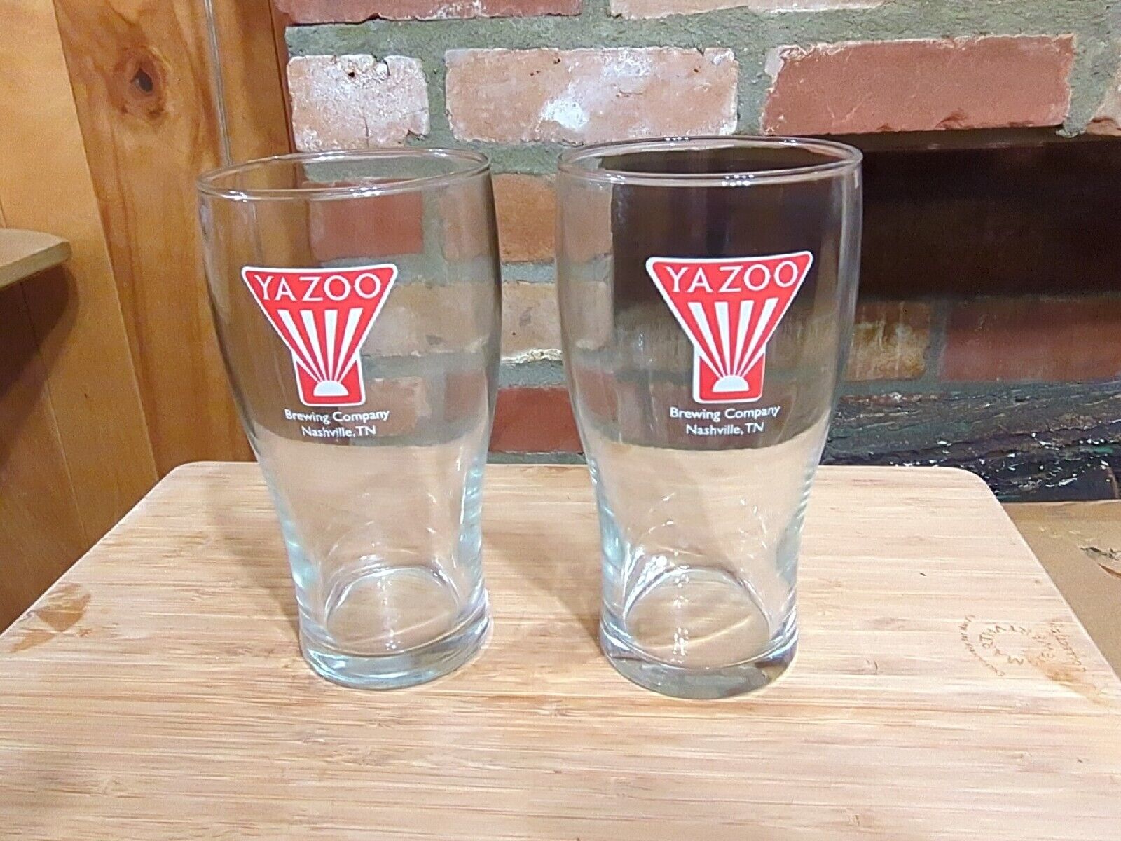 2 Yazoo Brewing Company Nashville Craft 16Oz Pint Beer Glasses