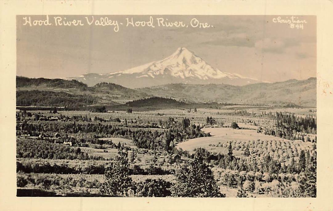 c1940s RPPC  Hood River Valley Panorama View Christian Real Photo P180