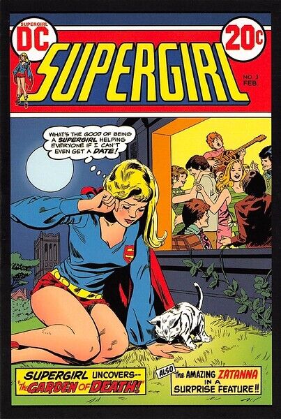 No 3 Supergirl Postcard ofDC Comic Book Cover