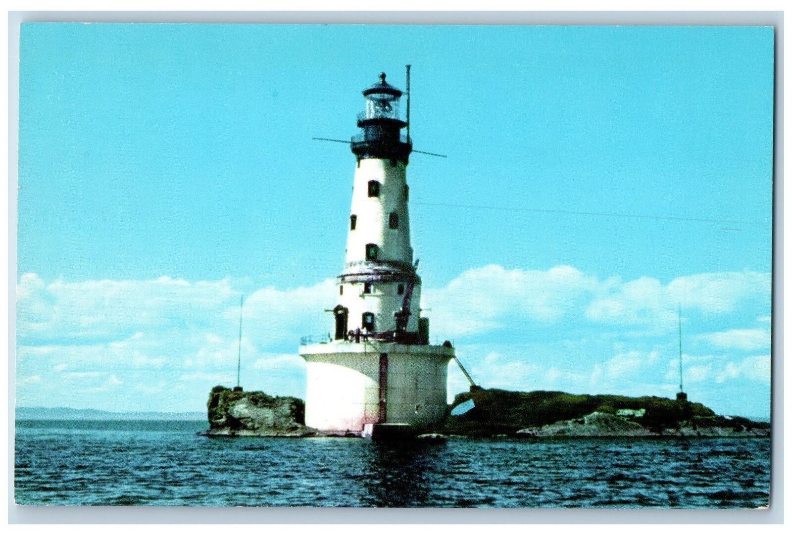c1950's Rock Of Ages Lighthouse Isle Royale Grand Portage Minnesota MN Postcard