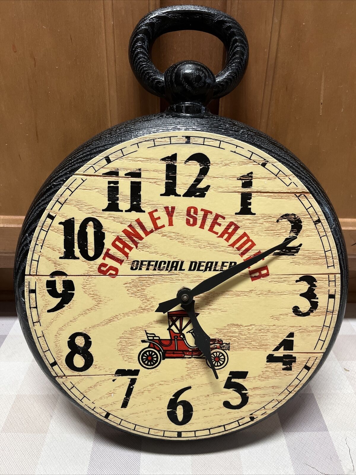 Rare Vintage Stanley Steamer Official Dealer Clock Store Display Advertising vtg