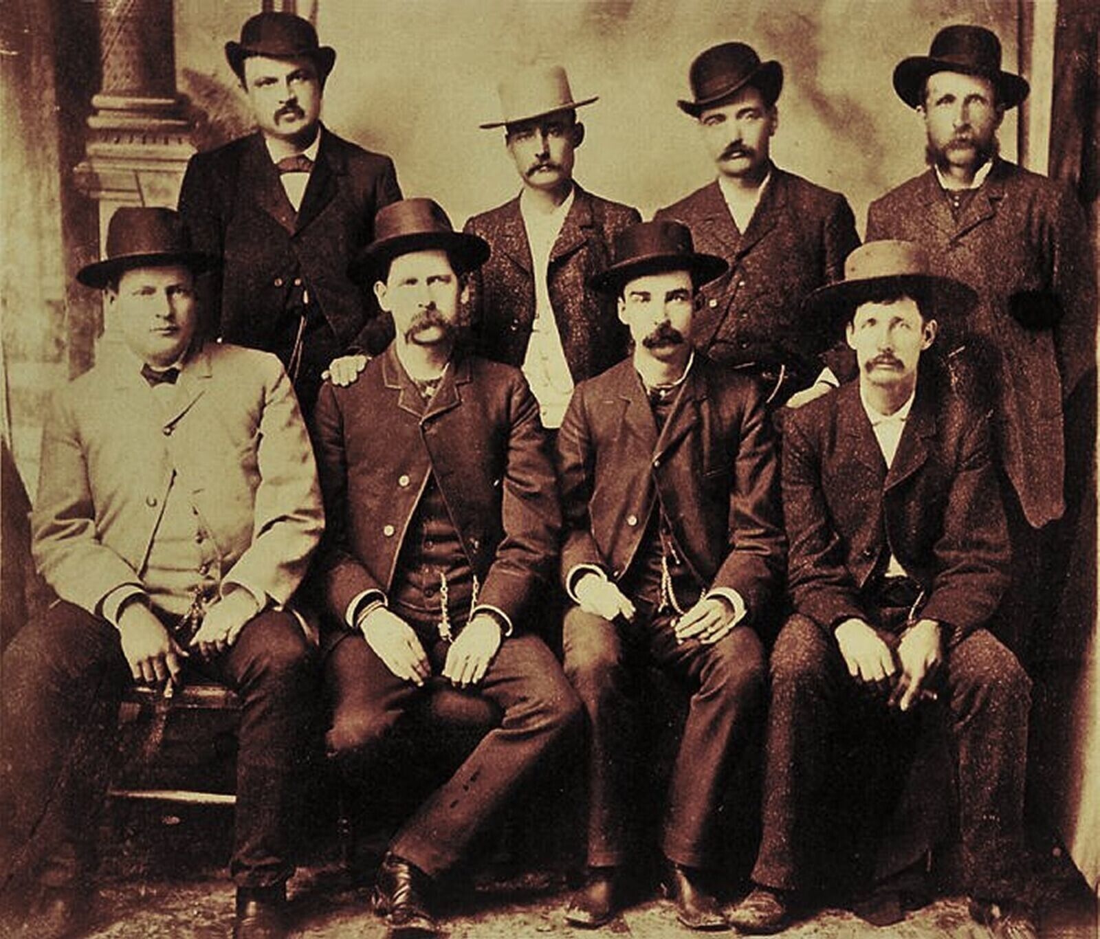 1883 WYATT EARP BAT MASTERSON & Dodge City Peace Commision Picture Photo 8x10